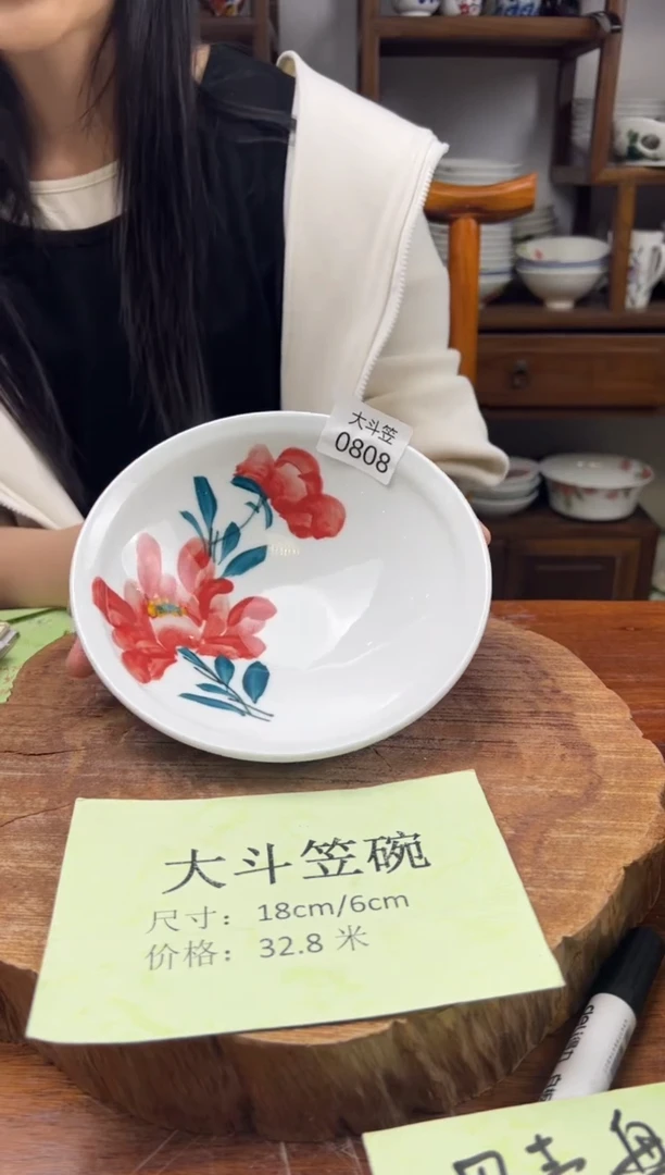 瓷片 手绘（大斗笠碗）0808