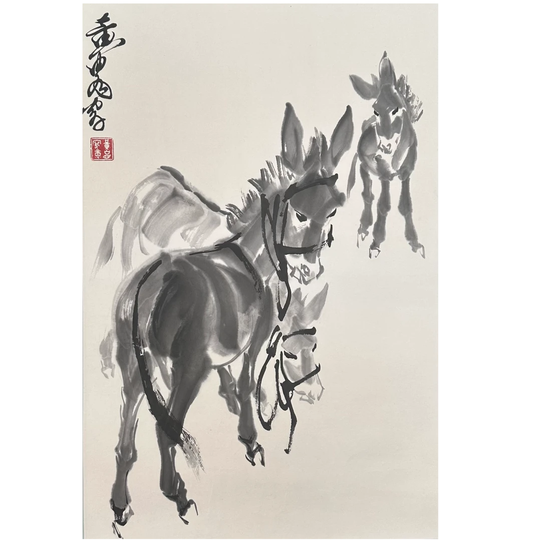 H-J-249 黄老款 驴 45cm×67cm 镜心-A
