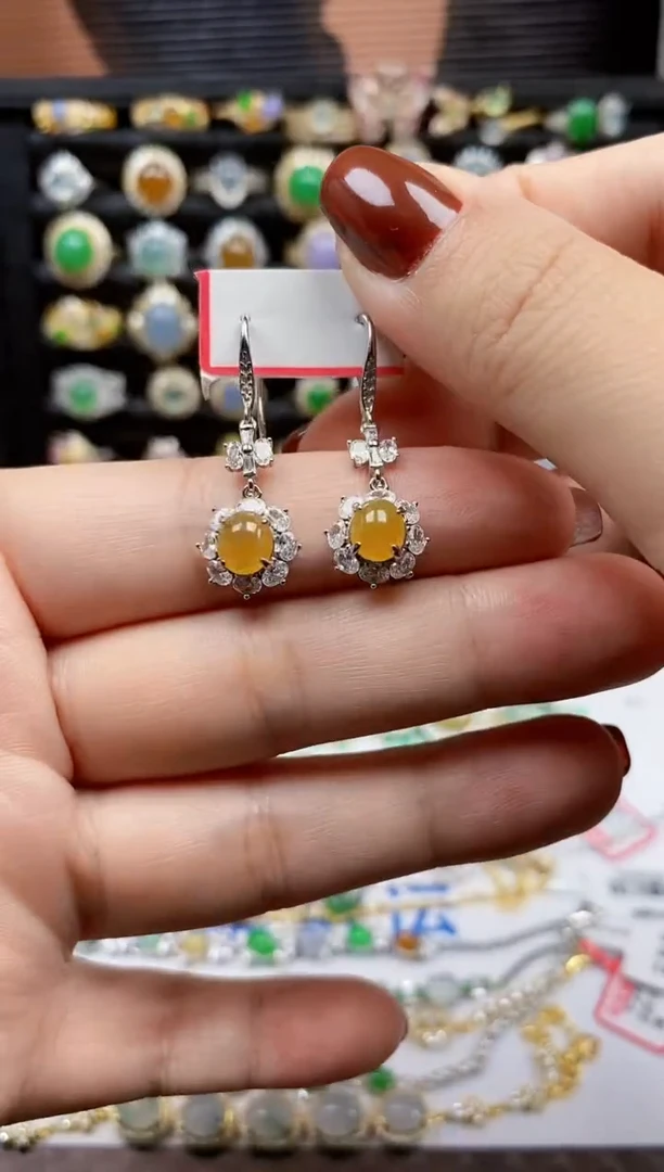 银S925镶嵌戒指翡翠8826