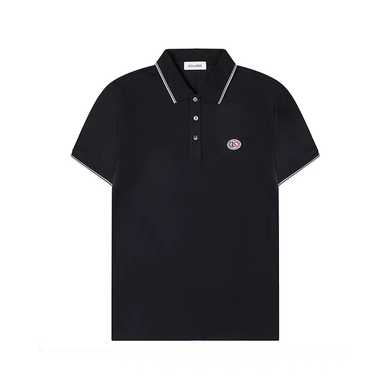 奥拉玛AOLAMA男装2025夏季新款绣花短袖T恤翻领POLO衫883352233