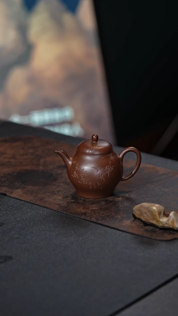 【闪购商品】紫砂茶壶秋水  200cc  紫泥