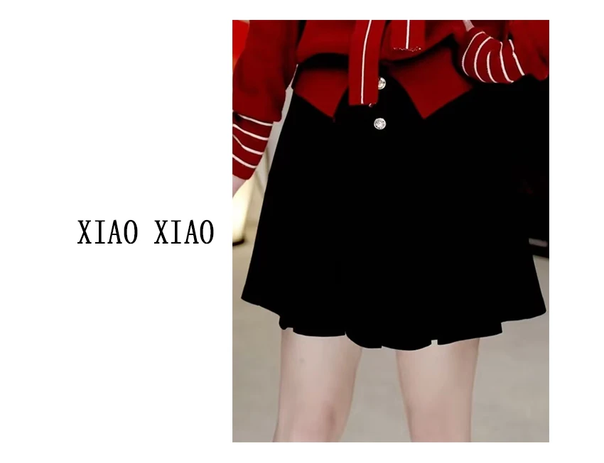 【XIAOXIAO】大码女装2025春季胖mm遮胯显瘦百褶裙百搭A字裙XX083