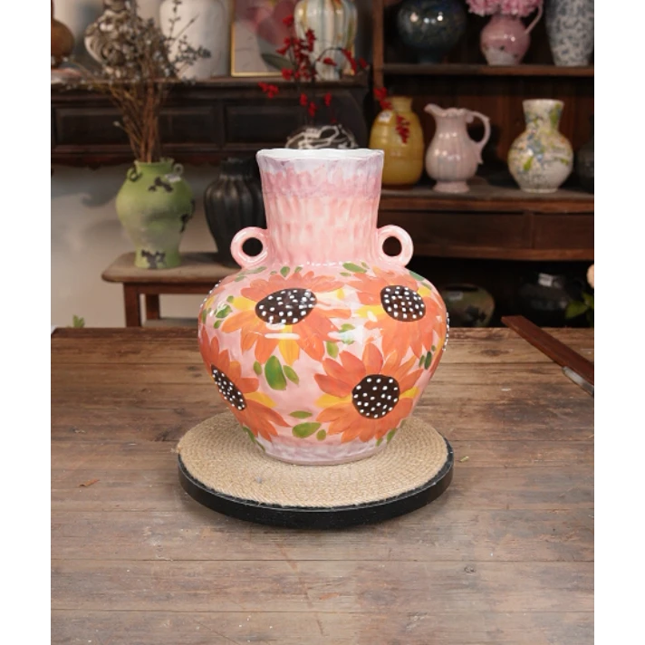 501景德镇陶瓷花瓶侘疾风花瓶插花客厅玄关摆件155*105