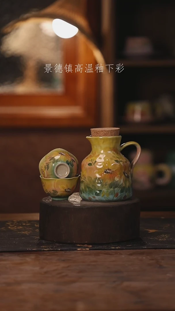 陶瓷景德镇高温釉下手绘陶瓷226