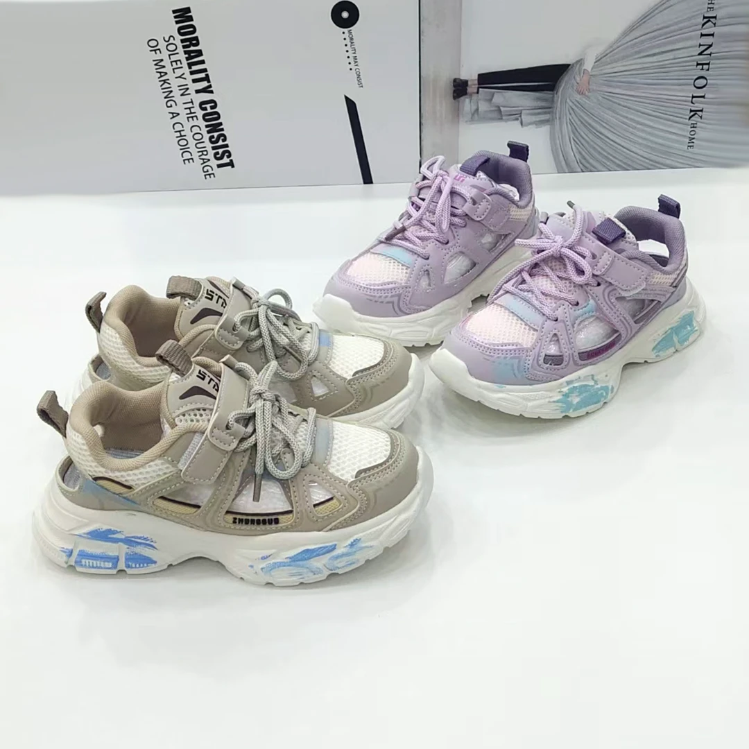 儿童夏季818新款男童框子鞋女童单网透气运动鞋休闲鞋