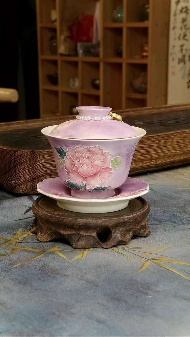 亘古茶具福利分享@三彩盖碗