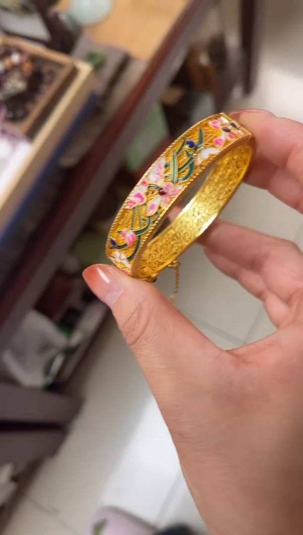 【闪购商品】蕙质兰心珐琅手镯