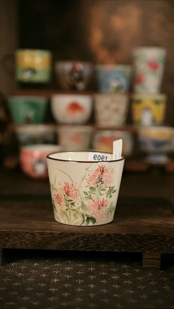 陶瓷国画风 猪口杯 260cc