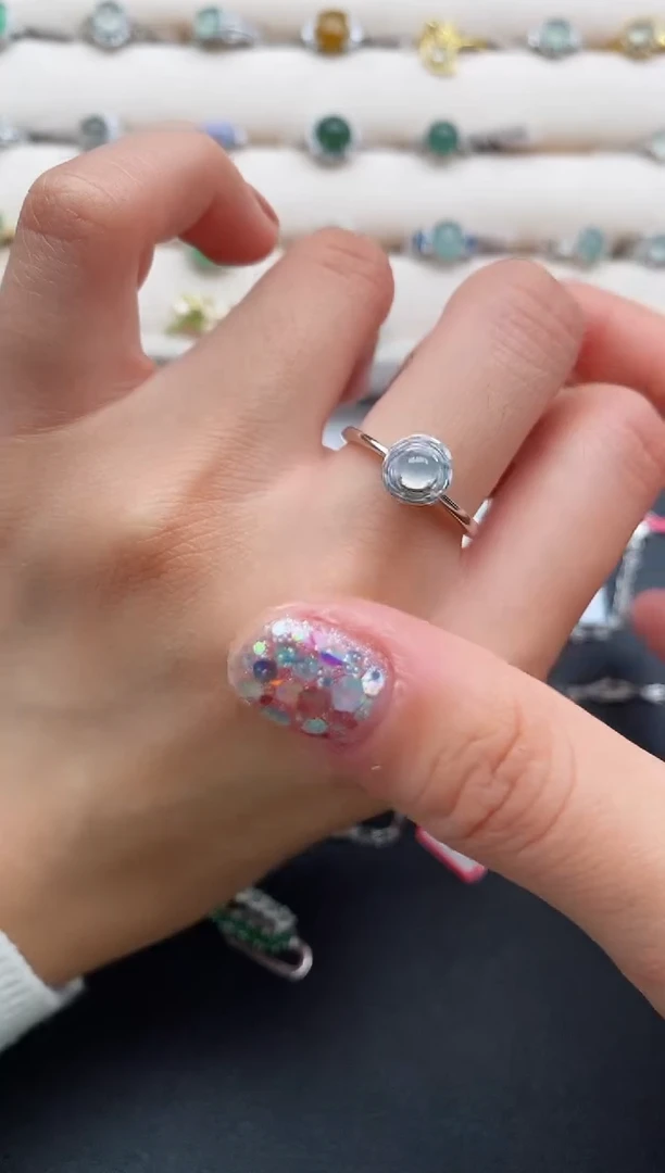 银S925镶嵌戒指翡翠3333333+2