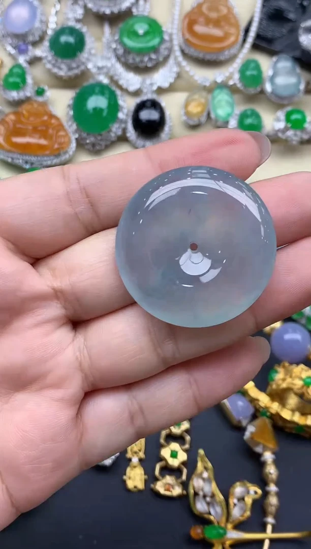 翡翠未镶嵌颈饰558-春日珠宝