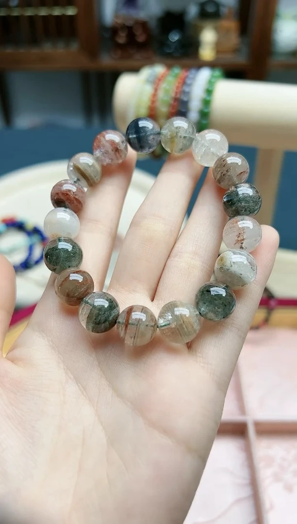 【闪购商品】水晶手串未镶嵌幽灵水晶12+mm手串*1 ZD
