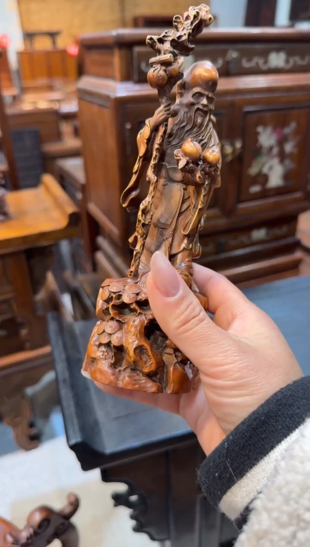 木黄杨 寿星摆件(瑕疵品)