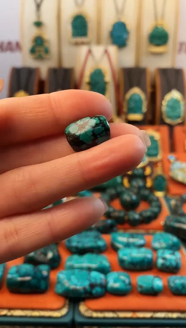 未镶嵌绿松石。网花 单颗 S