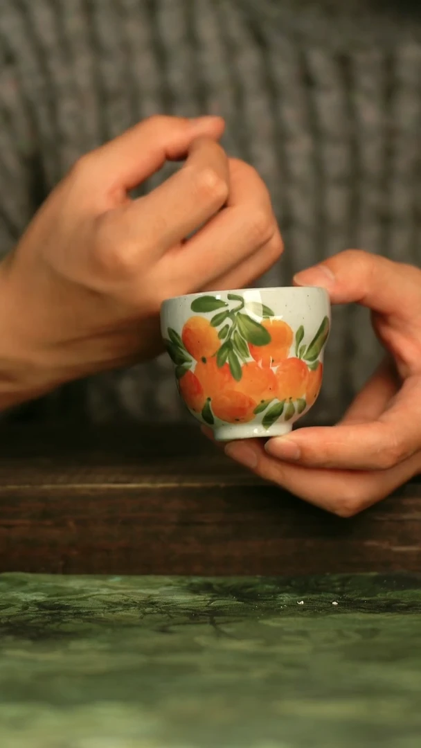 陶瓷青诗集手工手绘瓷器