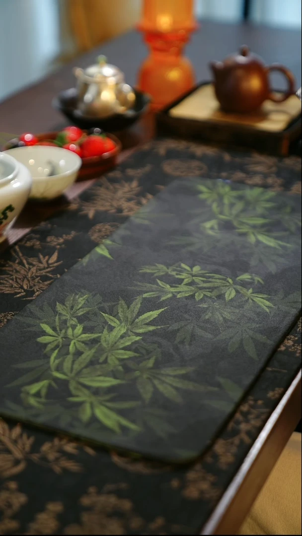 双面可用茶席-绿色