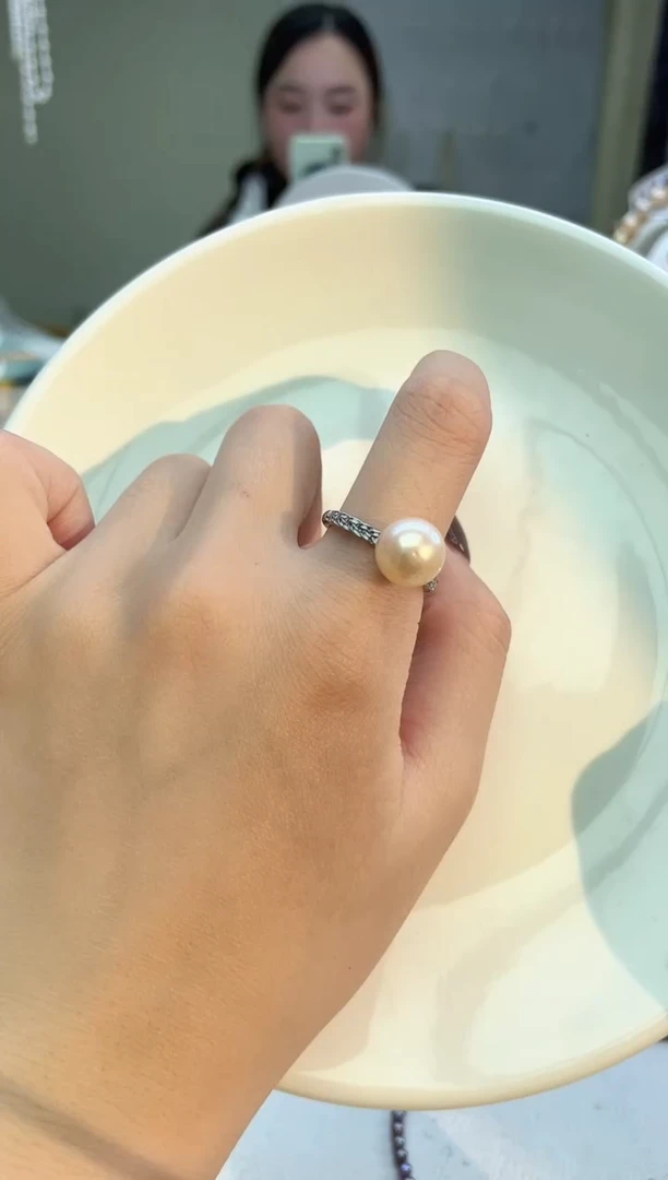 未镶嵌戒指淡水珍珠白色系戒指
