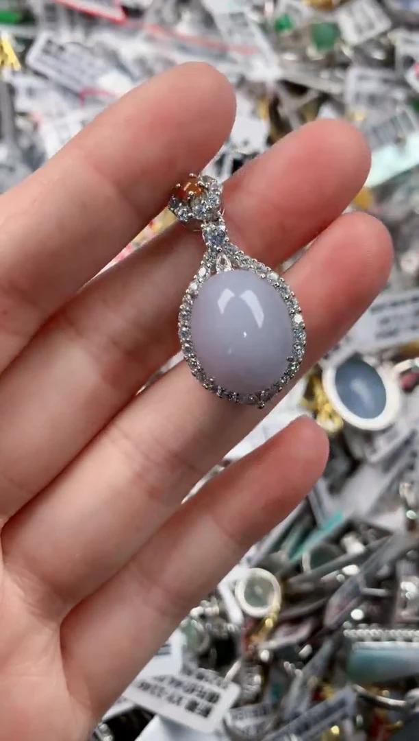 银S925镶嵌戒指翡翠1111---7