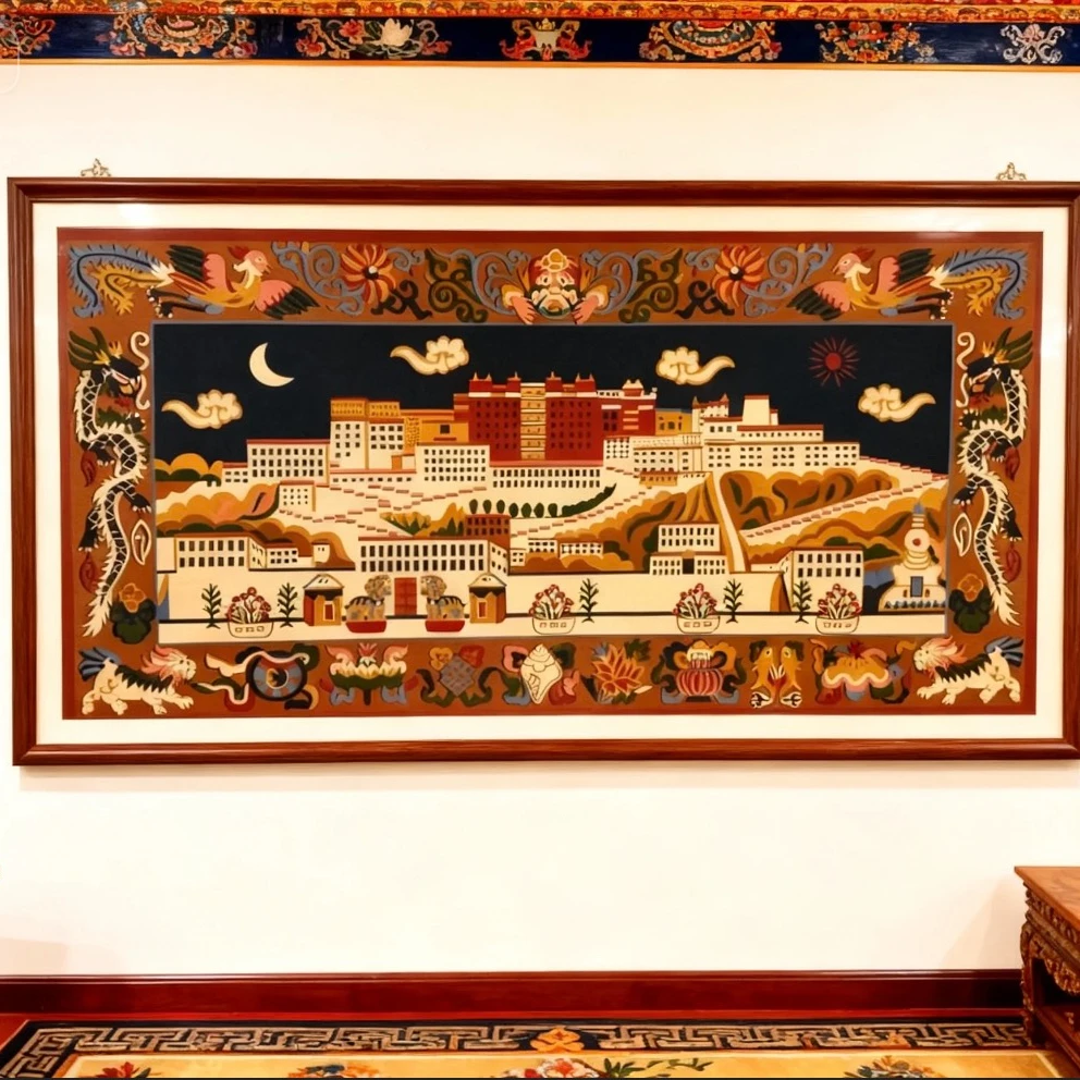 【新疆西藏包邮】2米*1.1米新款布达拉挂毯挂画民族风  送挂钩