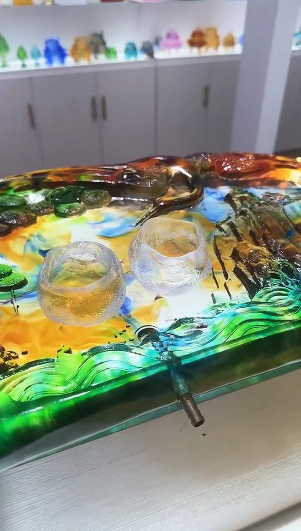 手工艺品琉璃冰裂纹口杯