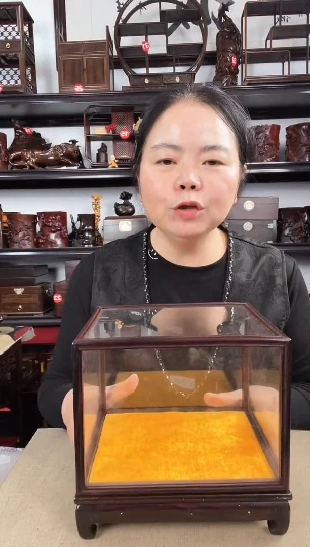 木老李红木工艺品2号玻璃罩