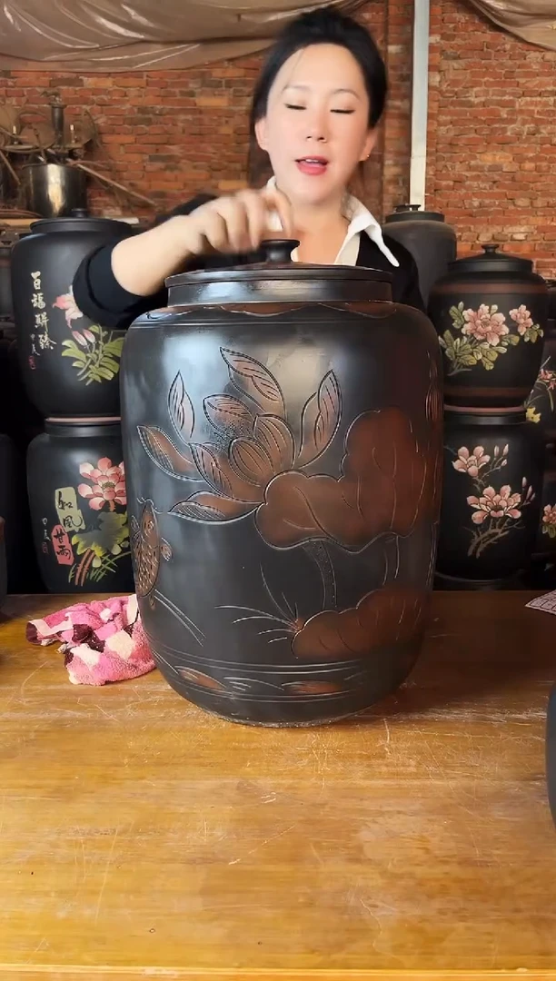 【闪购商品】壶瑕疵茶缸高51cm盖子  30