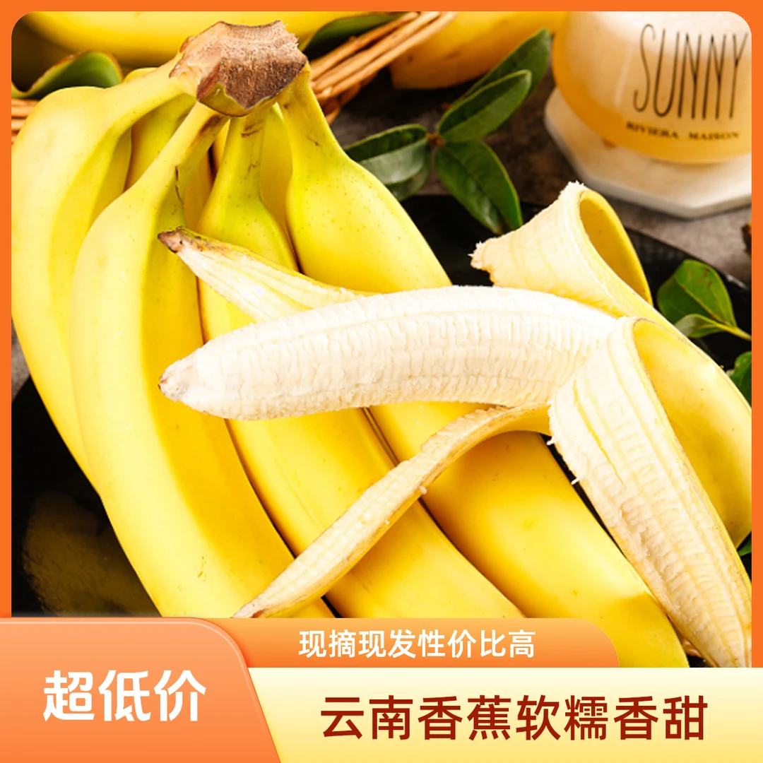 云南高山香蕉软糯香甜自然熟农家自种现摘现发产地直销性价比高