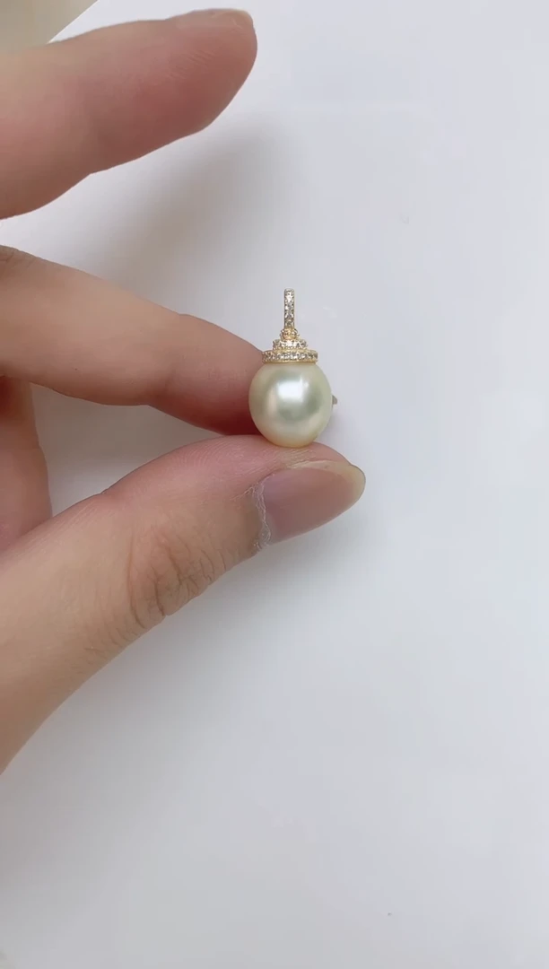 银S925镶嵌海水珍珠颈饰