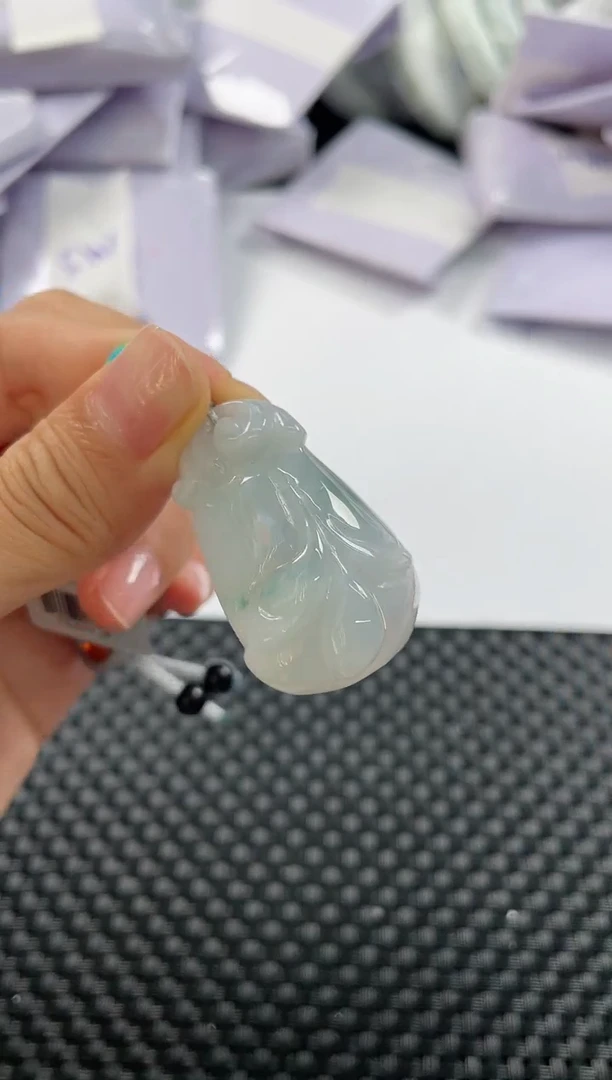 颈饰未镶嵌翡翠基地发货H 0116 玉兰花