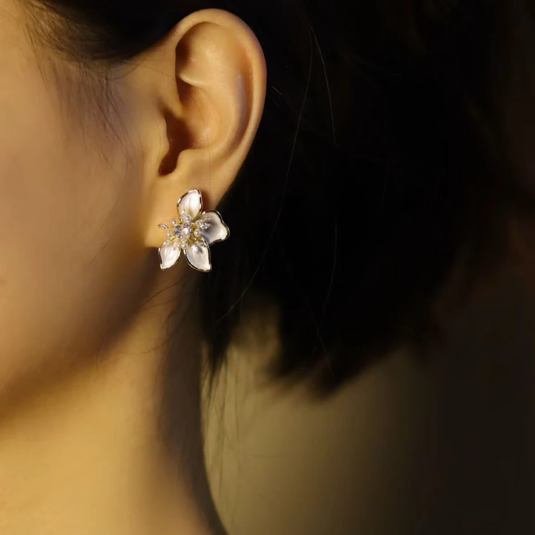 铜合金锆石耳饰 梵2347时尚耳饰