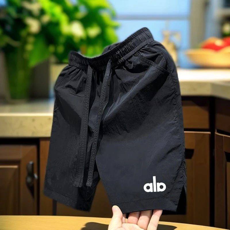 2025夏季新款男士印花五分裤休闲美式中裤情侣沙滩裤男生速干短裤