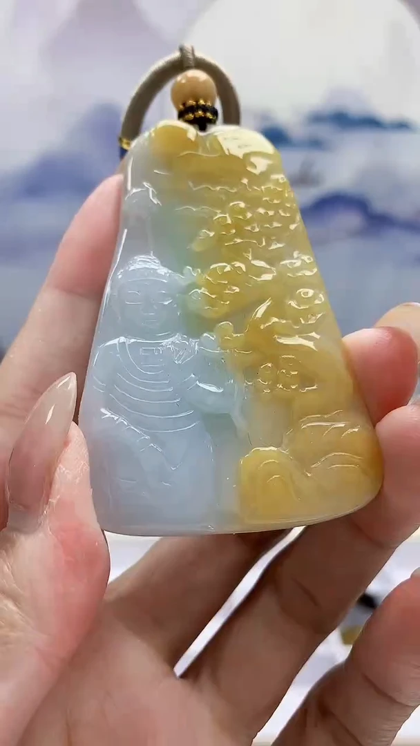 未镶嵌定制翡翠4917MM-毛货挂件73