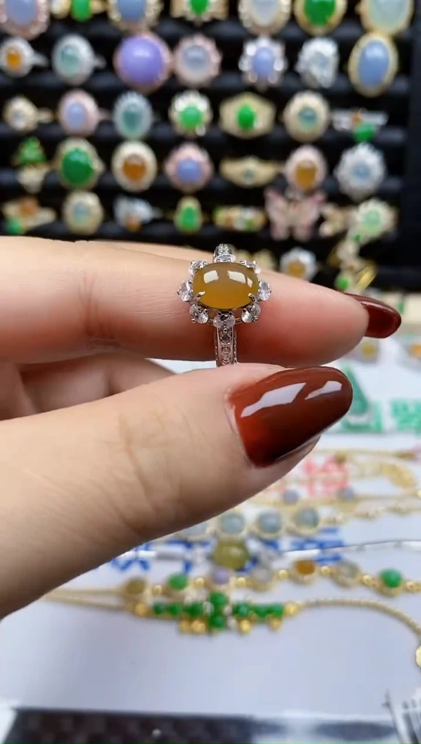 银S925镶嵌戒指翡翠2153