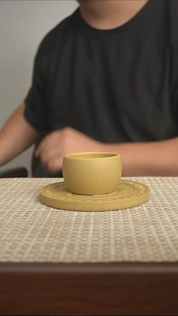 茶杯紫砂宜兴紫砂茶杯黄段荷塘月色主人杯