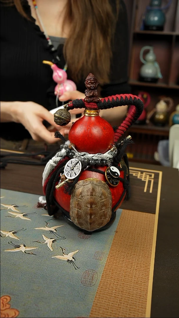 039号600ml左右非遗大漆酒葫芦