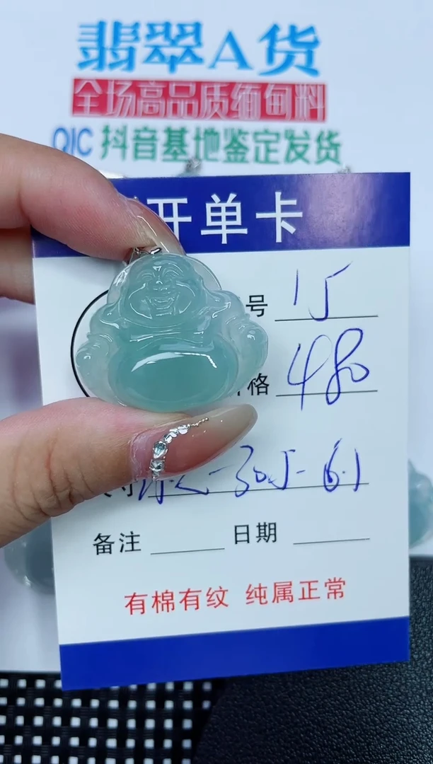 吊坠(赠链)银S925镶嵌翡翠15