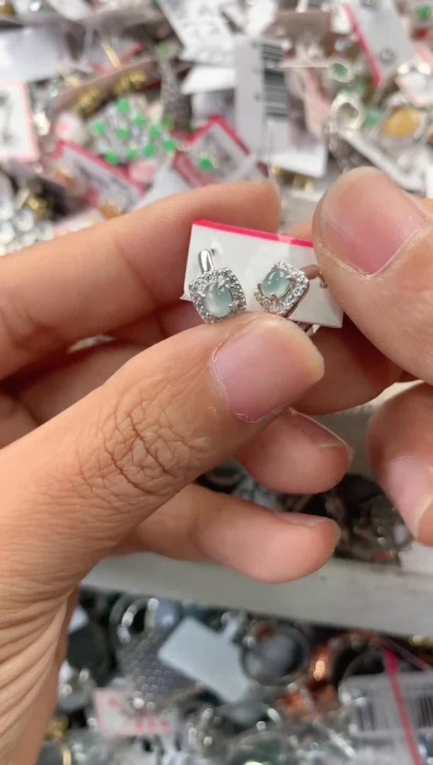 银S925镶嵌戒指翡翠666                9