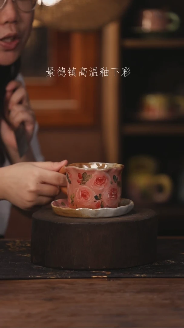 陶瓷景德镇高温釉下手绘陶瓷005