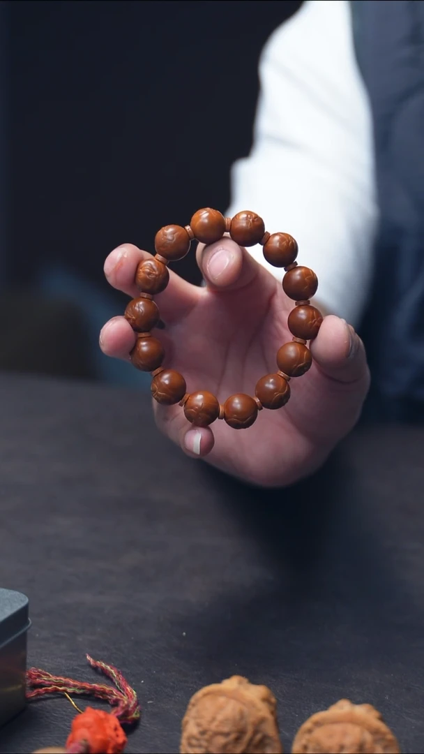 手串/手链橄榄核正圆雕刻笑佛