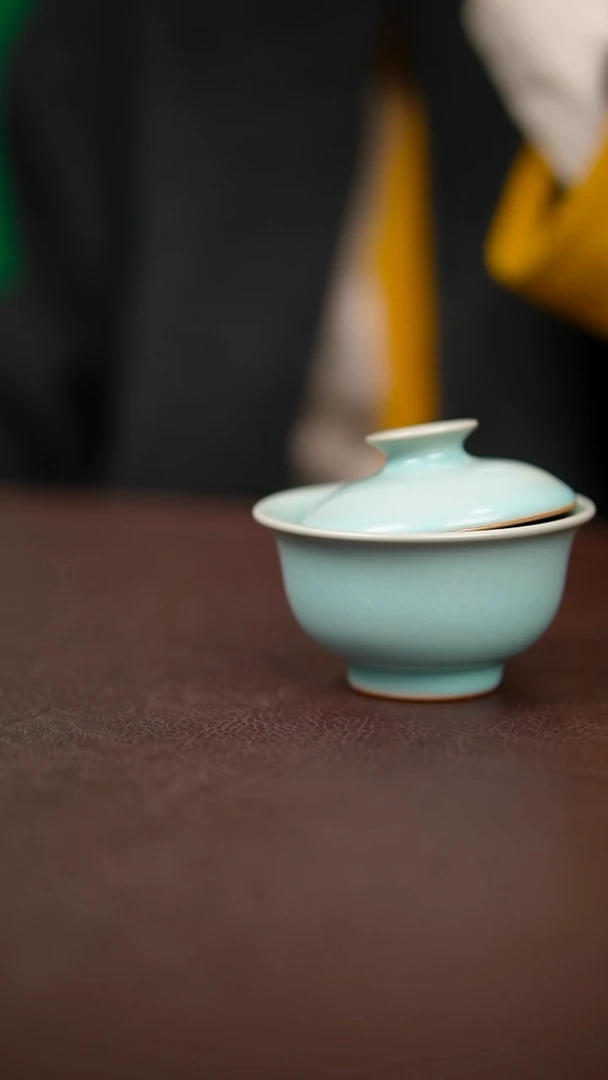 仿古两才压手盖碗不完美简装