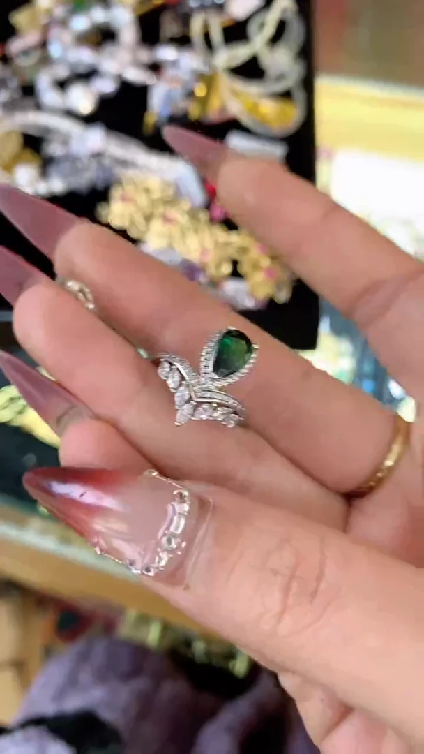 【闪购商品】透辉石1银S925镶嵌楚楚中古珠宝甄选不退换