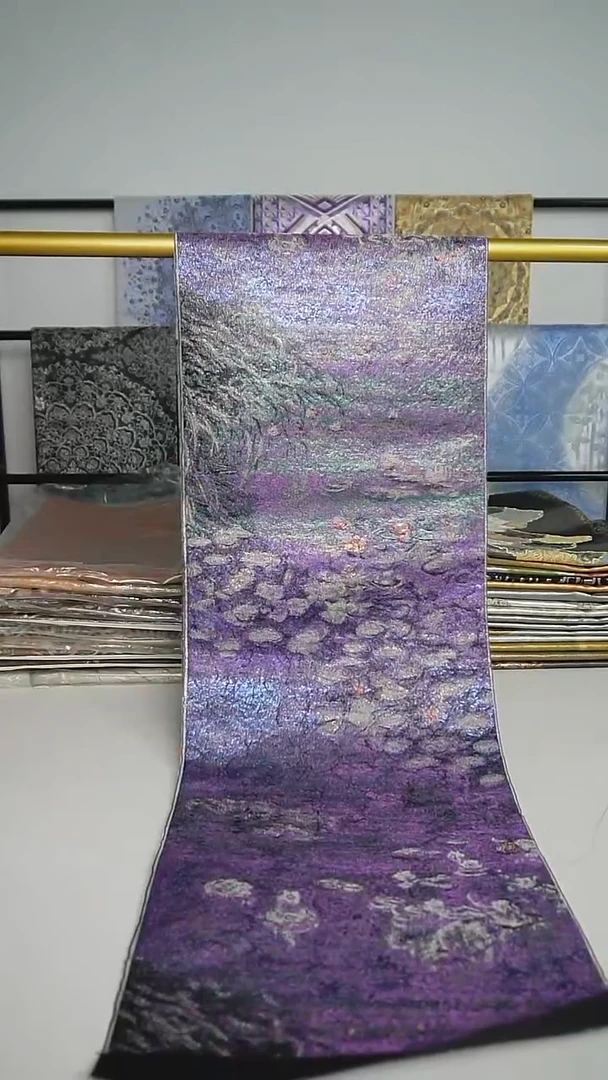 织绣10带反彩金睡莲 特价 长4.7米