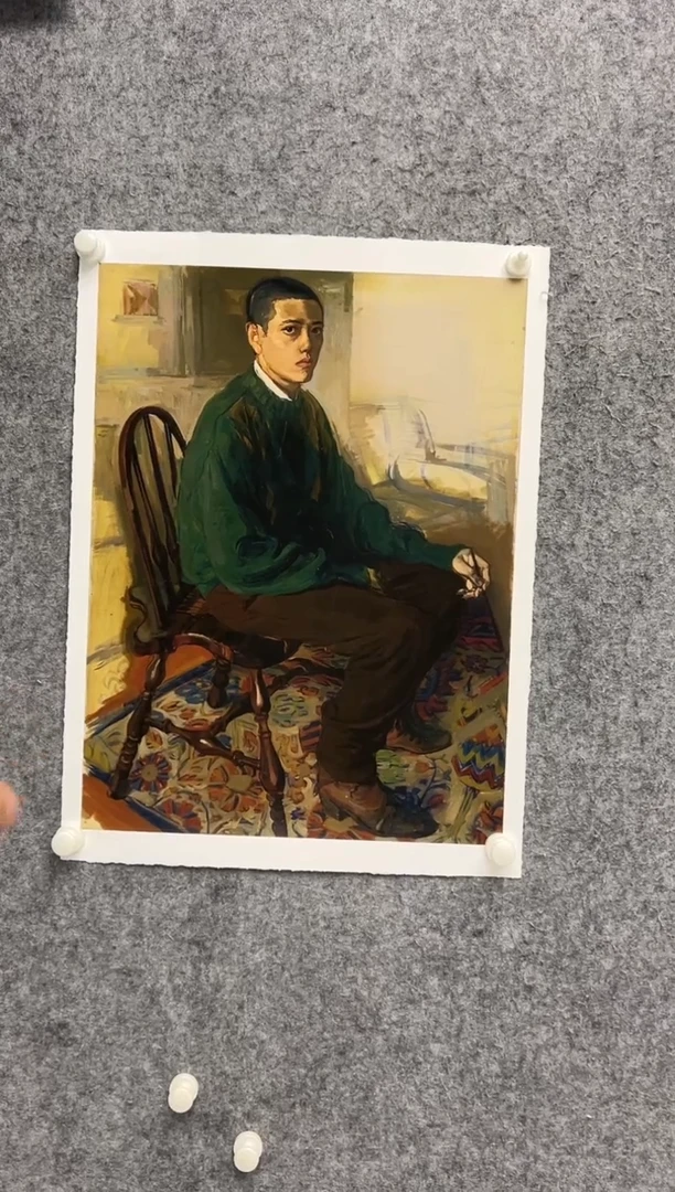 版画复刻版画陈丹青-68*51-青年自画像