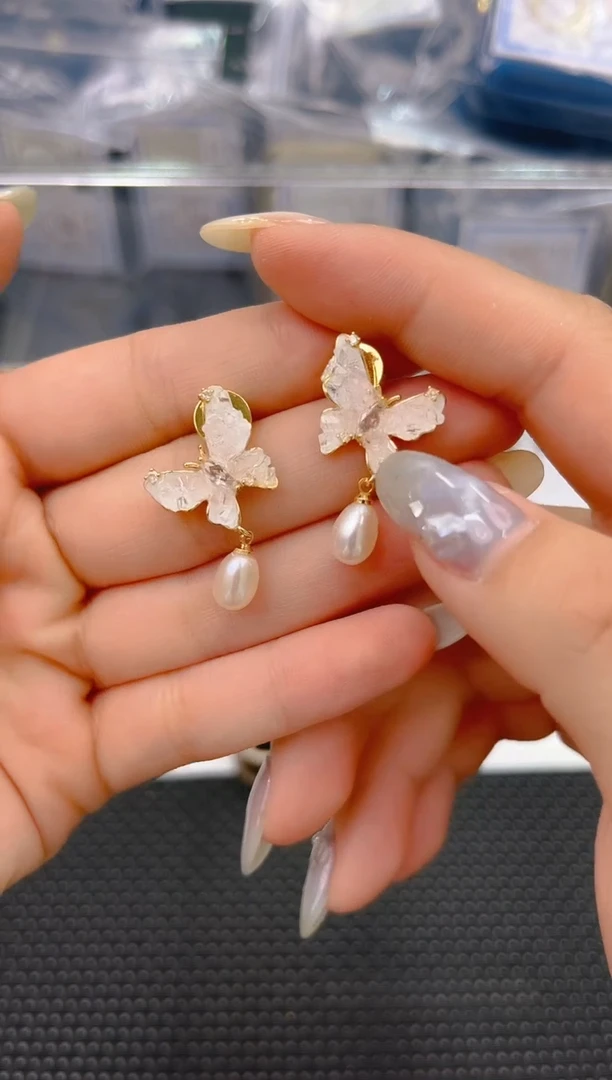 未镶嵌淡水珍珠耳饰ed1243