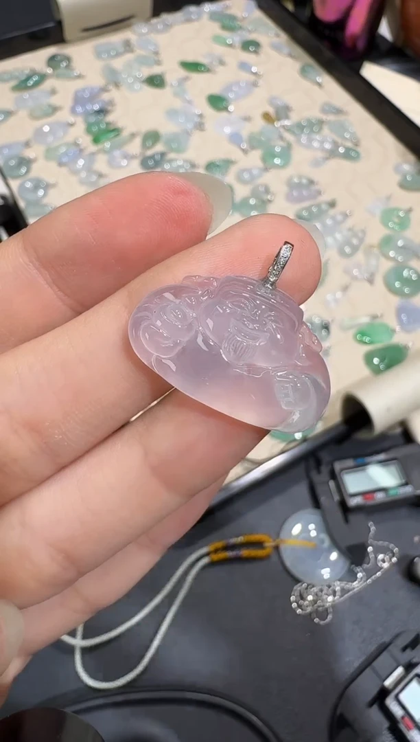 翡翠18K金镶嵌颈饰X0708-1501-229