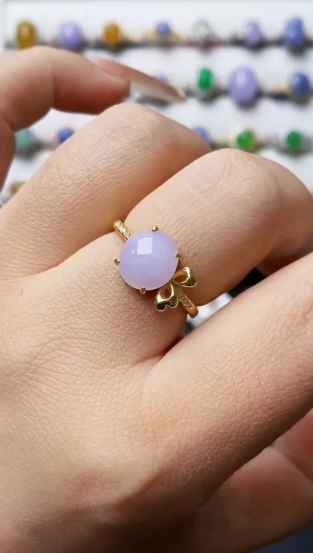 银S925镶嵌戒指翡翠0355