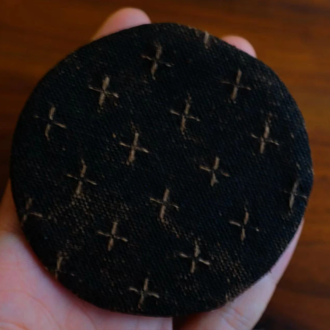 停留-小圆杯垫-手工-香云纱-7.5cm