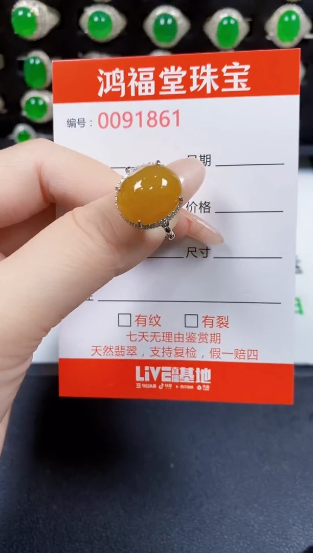 翡翠戒指银S925镶嵌1861