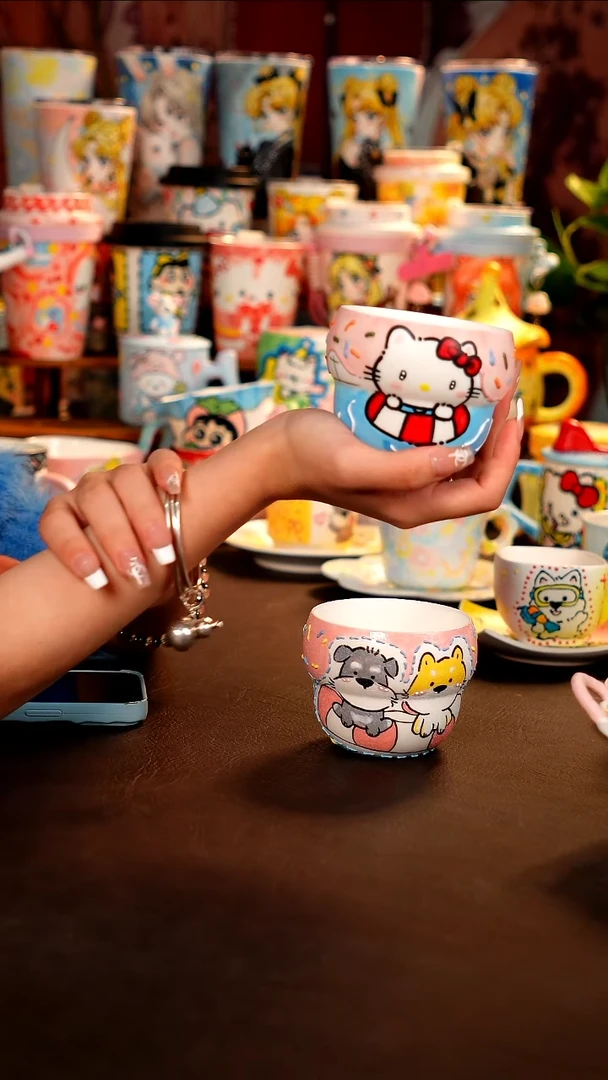 景德镇全手工手绘杯杯