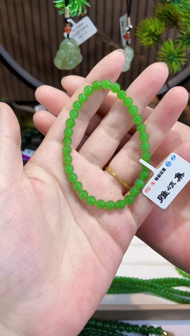 未镶嵌手链和田玉G1299颜色微差