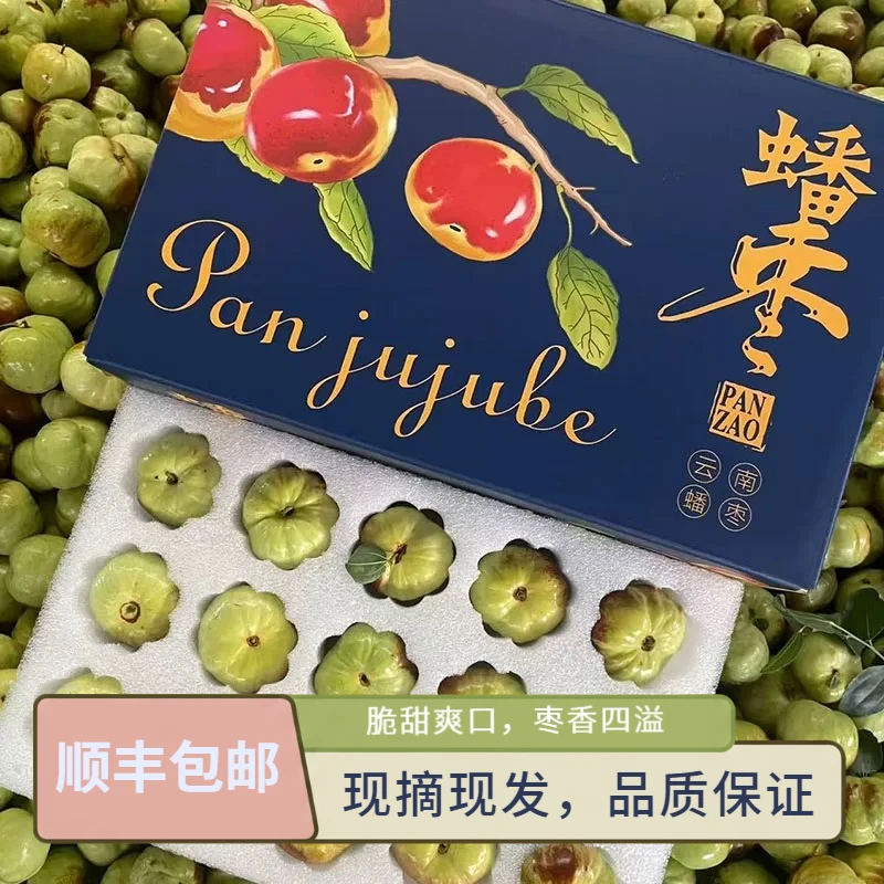 【顺丰特快】云南蟠枣新鲜现摘蜜罐枣大荔冬枣脆甜青枣孕妇水果礼盒
